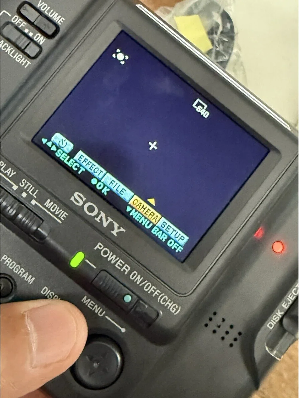 Sony camera turns